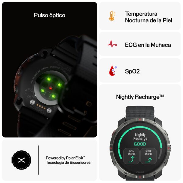 POLAR GRIT X2, Night Black - Imagen 5